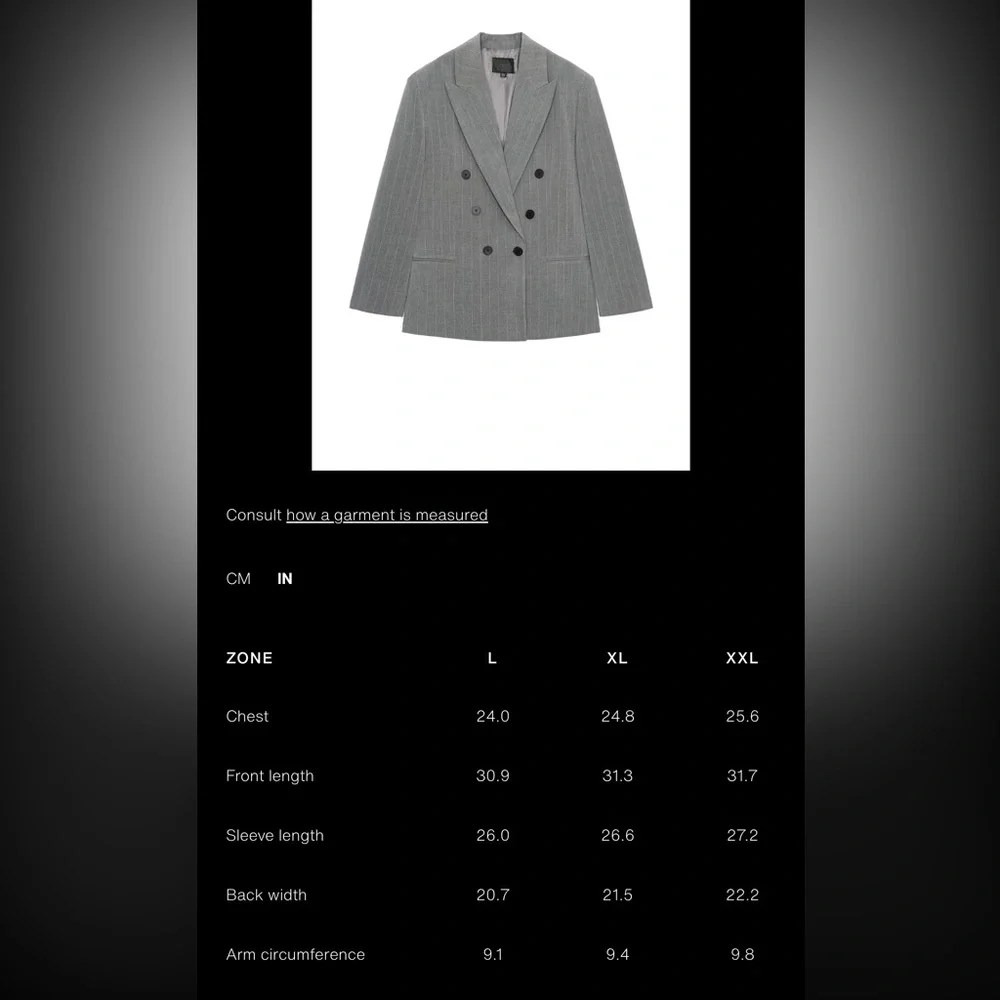 ZARA OVERSIZE PINSTRIPE BLAZER - Picture 15 of 15